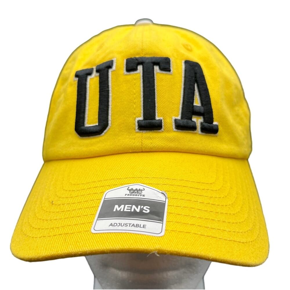 Utah Jazz NBA Hat Mens One Size Yellow Basketball Adjustable Fan Sports NWT